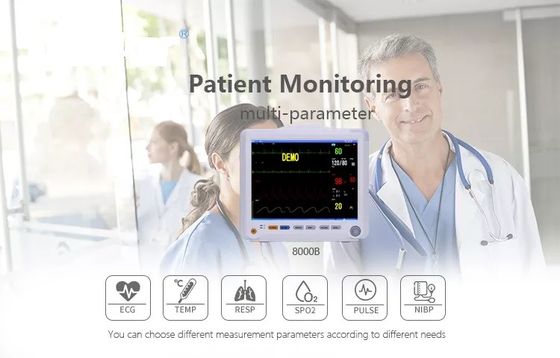 12 بوصة متعددة المعلمات مراقبة المريض ETCO2 SPO2 ECG مراقب متعدد المعلمات مراقب وحدة العناية المركزة