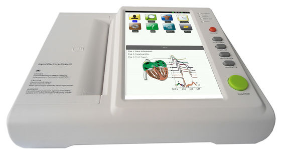 12 قناة رقمية كهربائية القلب المحمولة ECG آلة CE ISO