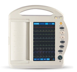 12 قناة 7 بوصة تعمل باللمس ECG آلة تخطيط القلب الكهربائي القياسية 12 الرصاص